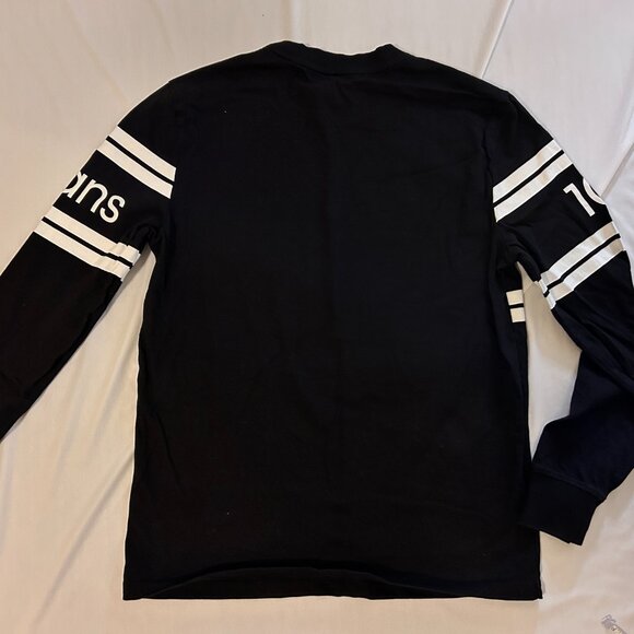 Calvin Klein Jeans Men's Traveling Logo Long Sleeve Varsity Tee / Size M - Picture 5 of 6